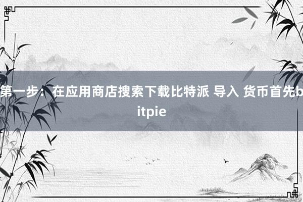 第一步：在应用商店搜索下载比特派 导入 货币首先bitpie