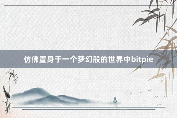 仿佛置身于一个梦幻般的世界中bitpie